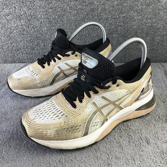 Asics Gel-Nimbus 21 Platinum White/Frosted Almond Women's Sz 8 - Picture 2 of 13